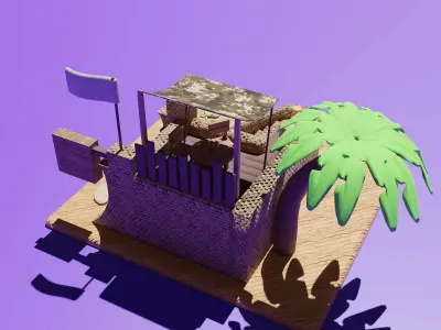 Oasis Concept Free low-poly 3D model