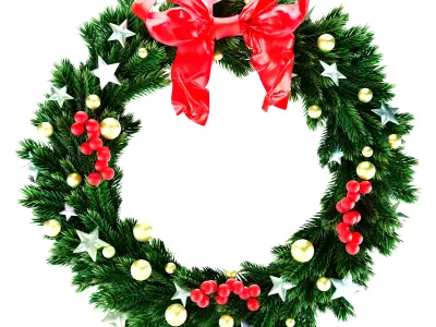  Christmas wreath Free 3D model