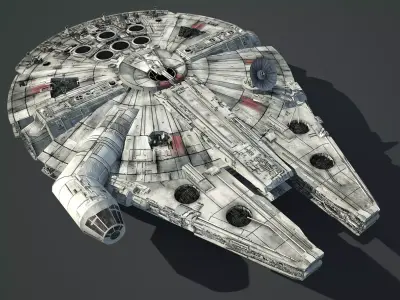 Game Ready Star Wars Millennium Falcon Low-poly 3D model