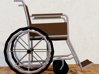 Wheel chair - LowPoly Free low-poly 3D model