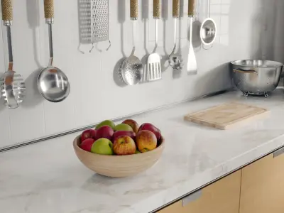  Assorted Apples Fruit Bowl Food Model 