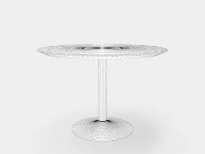 Dining table round for 4 people Free 3D model