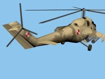 mi24 russian military helicopter 3D model