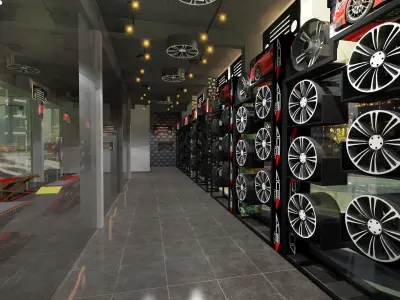 wheel alignment Low-poly 3D model