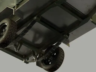 Car Trailer Vehicle Carrier Low-poly 3D model