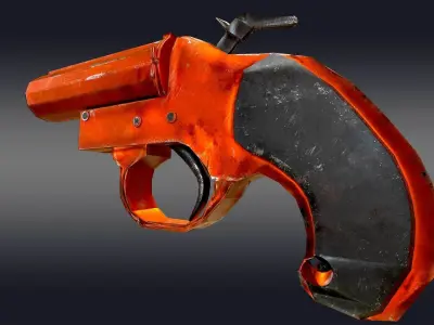 Flare Gun 3D model shop