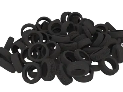 tires pile 3 3D model
