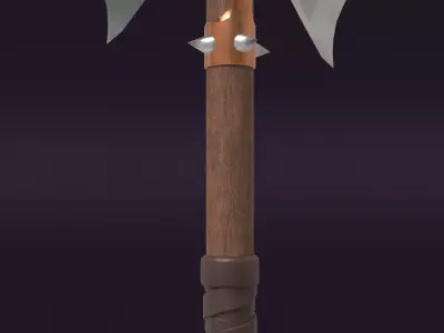 Double Edged Axe Low-poly 3D model