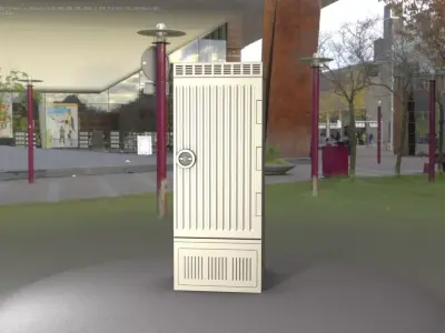 Electrical Distribution Cabinet 168 Low-poly 3D model