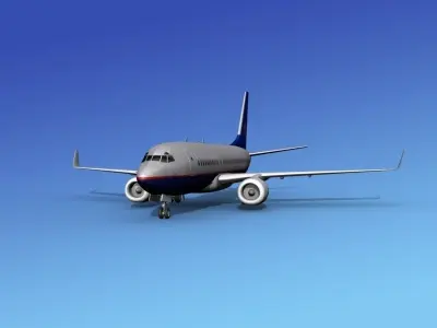 Boeing 737-700ER United Airlines 3D model