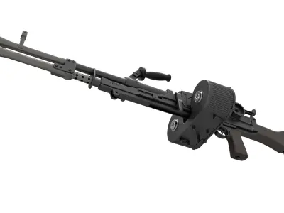 Heavy blaster of Cara Dune from The Mandalorian 3D model