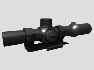 Leupold Mark 8 CQBSS LPVO Scope Low-poly 3D model
