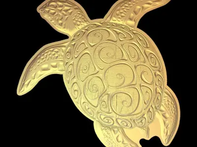 Turtle Suitable for embossing Hot Foil Technique 3D model