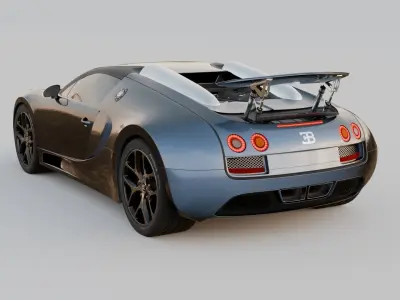 the Bugatti car model - high poly Free 3D model