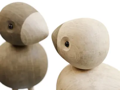 Birds figurines Kay Bojesen PBR 3D model