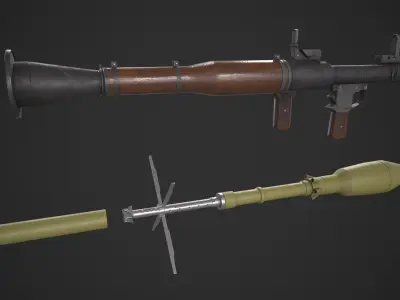 RPG-7 Grenade Launcher Low-poly 3D model