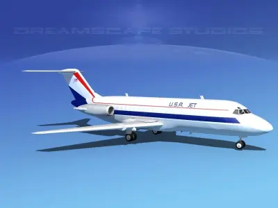 Douglas DC-9-15 USA Jet 3D model