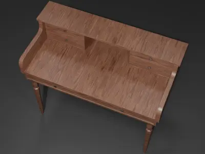 Writing Desk Free low-poly 3D model