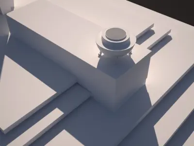 GHANA INDEPENDENCE SQUARE TORCHER Low-poly 3D model