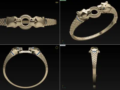 panther bracelet 3D print model Free 3D print model