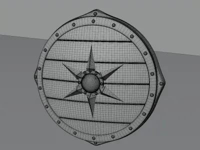 Viking Shield Low-poly 3D model 3D model