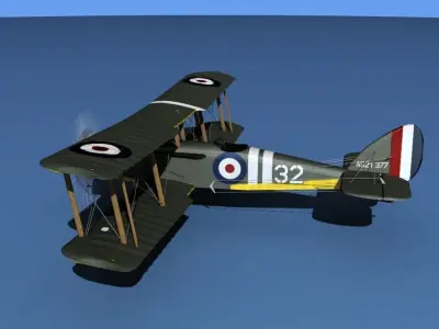 Airco DH-4 V02 Trainer RAF 3D model