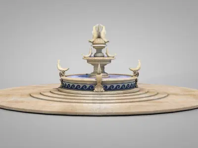 Fish Fountain - Roman Island 3D model