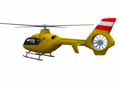 H145 Light Twin Airbus Low-Poly  Low-poly 3D model
