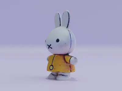 Miffy nijntje Rabbit Toy Doll Low-poly 3D model