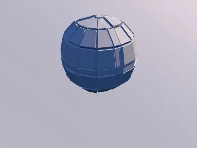 Sci Fi Object No 19 - Pyramid Sphere Torus 2019 Low Poly 3D model