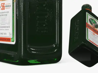 Jagermeister Herbal Liquor Bottle 1L 3D model