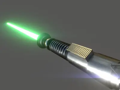 Luke Skywalker Lightsaber Return of the Jedi  Low-poly 3D model