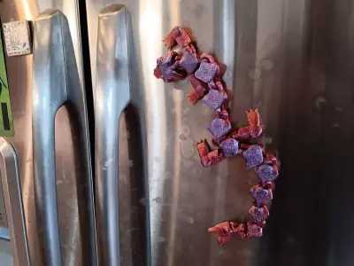 lizard dragon magnet - flexi fidget toy 3D print model