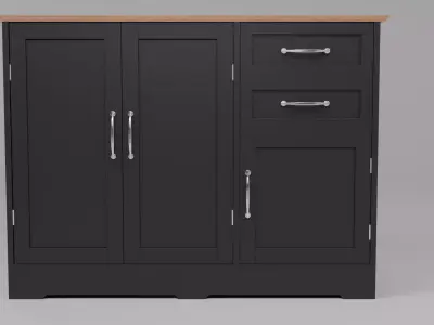 Interior Furniture 3D Model Low-poly 3D model