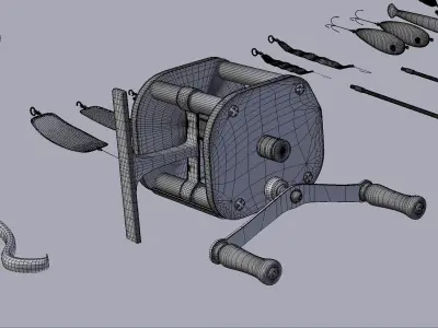 Fishing tackle pack 3D model