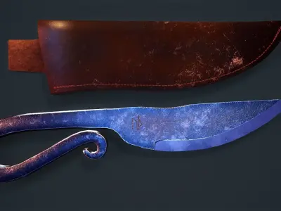 Viking Dagger Low-poly 3D model