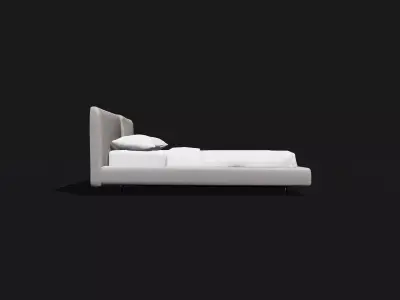 Modern bed Free low-poly 3D model purchase