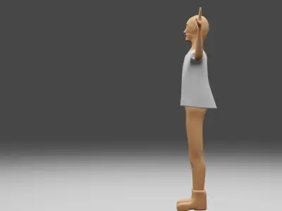 cartoon man 3d model Low-poly 3D model