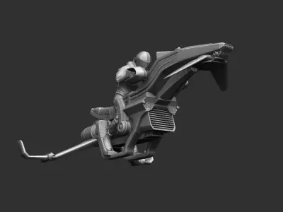 Motorcycle of the future 3D print model
