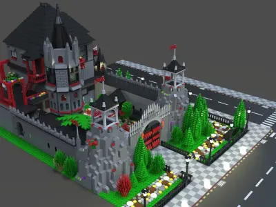 Lego mansion 3D model