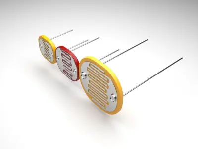 Photoresistors 3D model