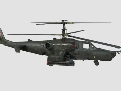 KA -50 helicopter Low-poly 3D model