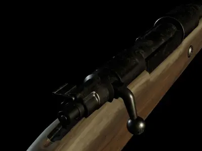 Mauser 98k Low-poly 3D model