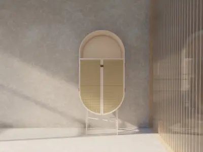 Cane cabinet 3D model 3D model