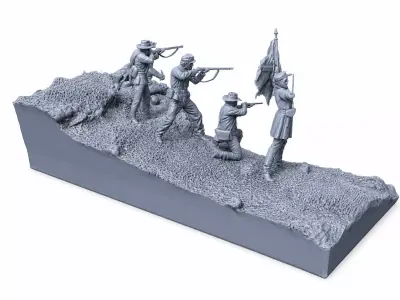 American Civil War Battle Diorama STL File for 3D Printing 3D print model