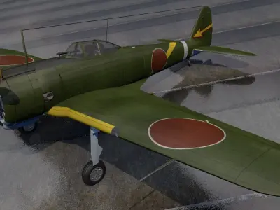 Nakajima Ki-43-1b Hayabusa - aka Oscar 3D model