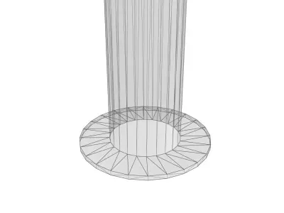 Stainless Steel Bollard with Flat Top 3D model