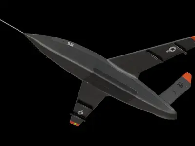 USAF-XQ58A Stealth Drone Low-poly 3D model