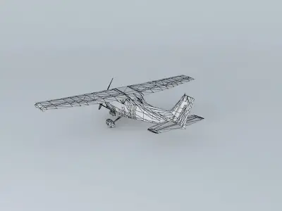 Template Cessna 152 Low Poly Free 3D model