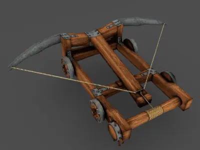 Ballista rigged Animation LowPoly Free low-poly 3D model